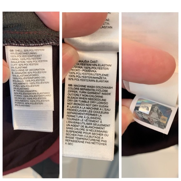 The North Face Mountain Sweatshirt 1/4 Snap Jacket Fig & Galaxy Purple - Picture 17 of 17